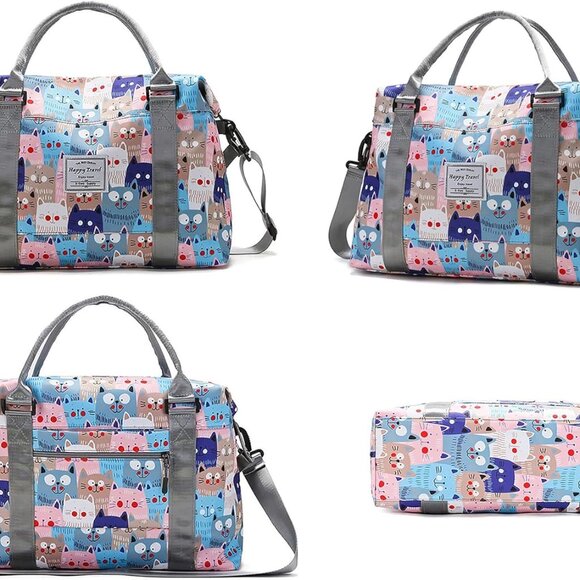 Travel Duffle Bag Weekender Overnight Bag Gym Tote with Dry and Wet Separated Po - Picture 3 of 7